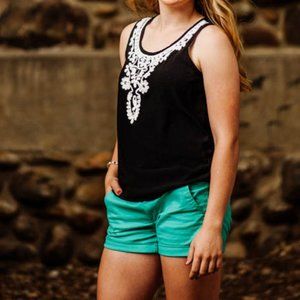 American Eagle Teal Midi Shorts